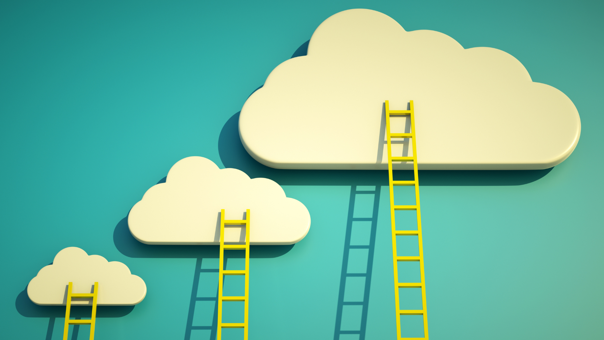 a ladder going up to the cloud